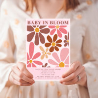 Baby in Bloom Retro Vintag Terracotta Rosa Blüte