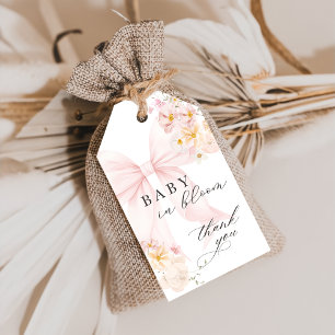 Baby In Bloom Rosa Schleife Baby Shower Geschenk E Geschenkanhänger