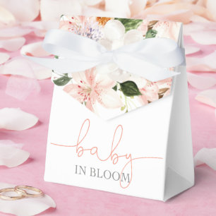 Baby in Bloom rosa, weiße Blumenlilien Geschenkschachtel