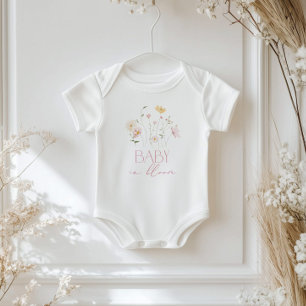 Baby in Bloom Rosa Wildblumen floral Strampler