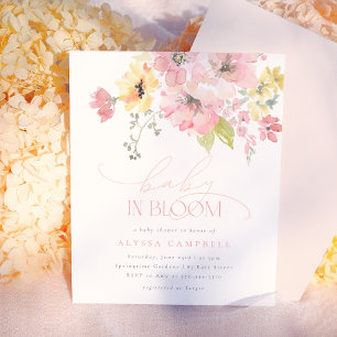 Baby in Bloom Rosafarbenes Budget-Blumen-Babyshowe