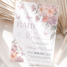 Baby in Bloom Schmetterling Wildblume Babyparty