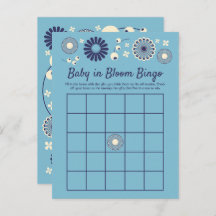Baby in Bloom Shower Bingo Spielkarten