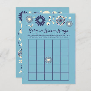 Baby in Bloom Shower Bingo Spielkarten Ankündigungspostkarte