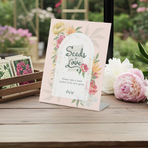 Baby in Bloom Sommer Blumengarten Samen der Liebe Sockelschild