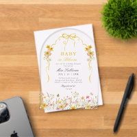 Baby in Bloom Sommergelbe Wildblume Babydusche