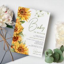 Baby in Bloom Sonnenblume elegante Babyparty