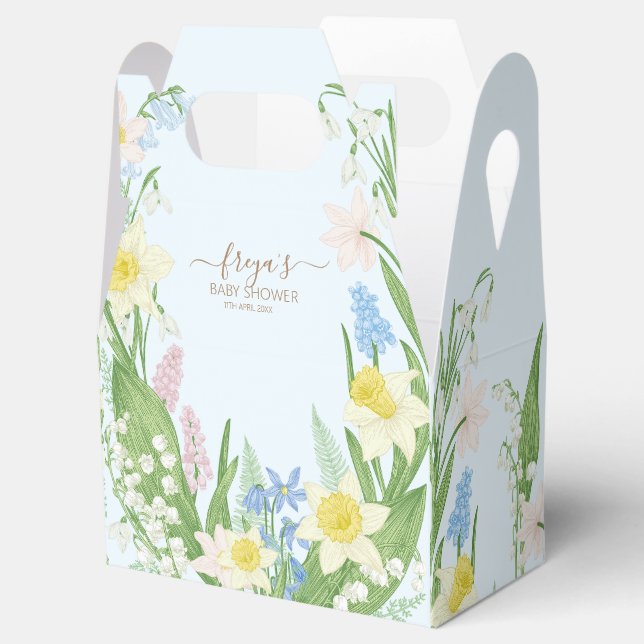 Baby in Bloom Spring Easter Baby Dusche Geschenkschachtel (Geöffnet)