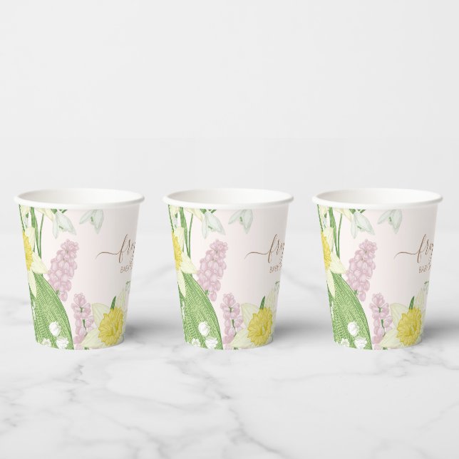 Baby in Bloom Spring Easter Baby Dusche Pappbecher (Multi)