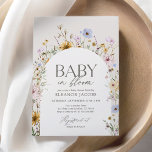 Baby in Bloom Spring Wildblume Babydusche Einladung<br><div class="desc">Mit dieser eleganten Baby-Dusche im Frühling laden Freunde und Familie ein,  die Ankunft eines süßen Babys zu feiern. Die Wildblume bietet Aquarellfarben-Wildblumen in gedämpften Pastelltönen.</div>