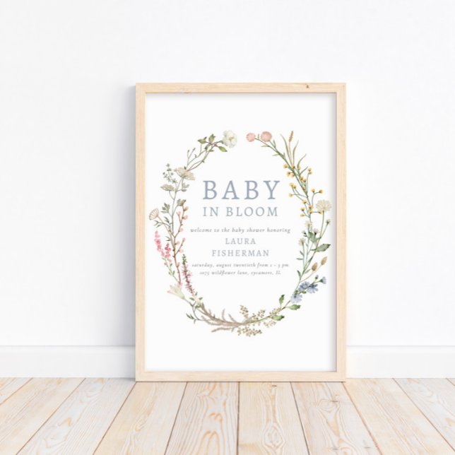 Baby in Bloom Spring Wildblume Willkommenspender Poster (Von Creator hochgeladen)