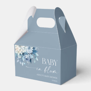 Baby In Bloom Staubblau Florale Babyparty Geschenkschachtel