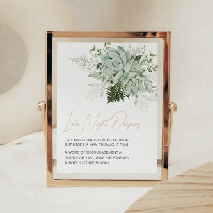 Baby in Bloom Succulat Spätnachtskalender Poster