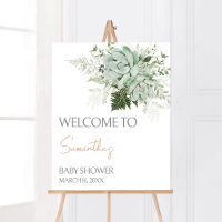 Baby in Bloom Succulent Baby Dusche Willkommen