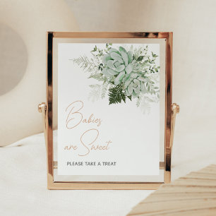 Baby in Bloom Sukkulente Babys sind süß Poster