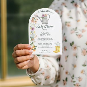 Baby in Bloom Summer Floral Garden Baby Dusche Einladung