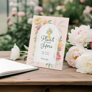 Baby in Bloom Summer Floral Garden Schild Gästebuc