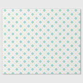 Baby in Bloom Süße blaue florale Babyparty Geschenkpapier