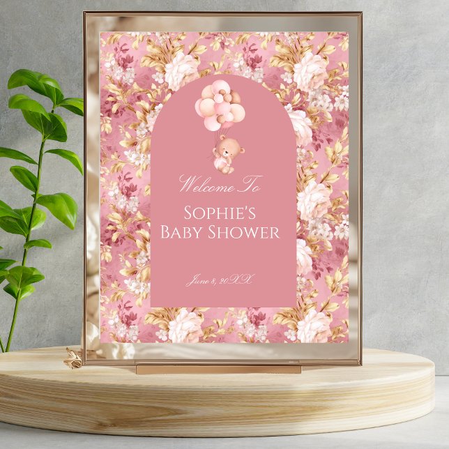 Baby In Bloom Teddy Bear Willkommen Poster (Von Creator hochgeladen)