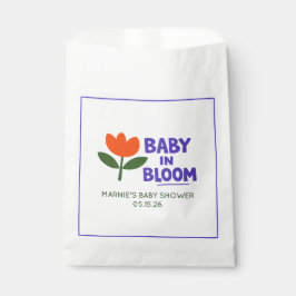 Baby in Bloom Tulip Trendy Modern Baby Shower Geschenktütchen