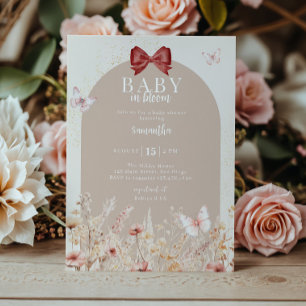 Baby In Bloom Wasserfarben Florale Babyparty Einladung