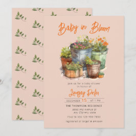 Baby in Bloom | Watercolor Baby Shower Einladung