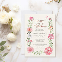Baby in Bloom Watercolor Blume Kinderdusche