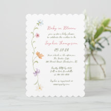 Baby in Bloom Watercolor Florale Babyparty Einfach