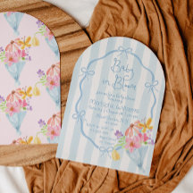 Baby in Bloom Whimsical Blue und Pink Baby Dusche