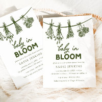 Baby in Bloom Whimsical Green Baby Dusche