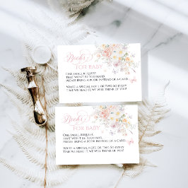 Baby in Bloom Wild Blume Butterfly Babydusche Begleitkarte