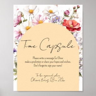 Baby in Bloom Wildblume Baby Duschzeit Kapsel Poster