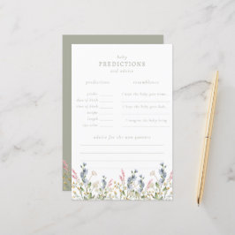 Baby in Bloom Wildblume Baby Predictions Game