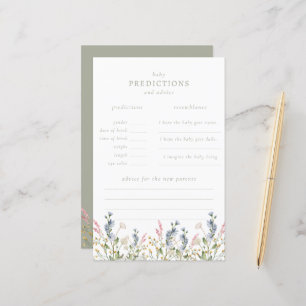 Baby in Bloom Wildblume Baby Predictions Game