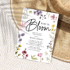 Baby in Bloom Wildblume Babydusche Einladung