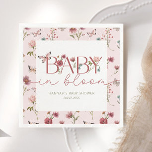 Baby in Bloom Wildblume Babydusche Serviette
