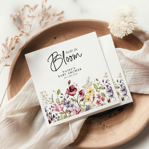 Baby in Bloom Wildblume Babydusche Serviette