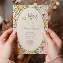 Baby in Bloom Wildblume Bloral Baby Dusche