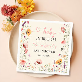 Baby in Bloom Wildblume Bloral Baby Dusche Serviette