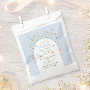 Baby in Bloom Wildblume Blue Boy Baby Dusche Geschenktütchen