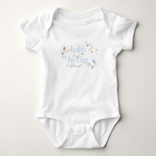 Baby in Bloom Wildblume Blue Boy Baby Dusche Strampler