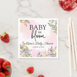 Baby in Bloom Wildblume Cocktail Napkin Serviette