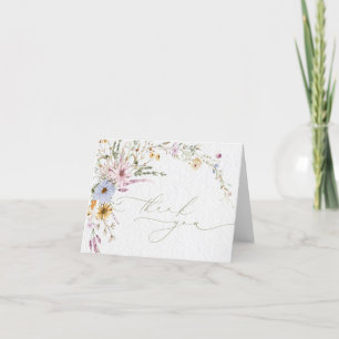 Baby in Bloom Wildblume Floral Danke Karte