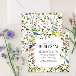 Baby in Bloom Wildblume Girl Babydusche Einladung