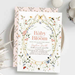 Baby in Bloom Wildblume Girl Babydusche Einladung