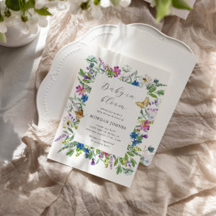 Baby in Bloom Wildblume Kinderdusche einladen