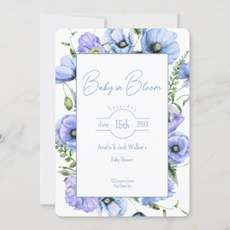 Baby in Bloom Wildblume Kinderdusche Einladung