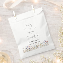 Baby in Bloom Wildblume Kinderdusche Geschenktütchen