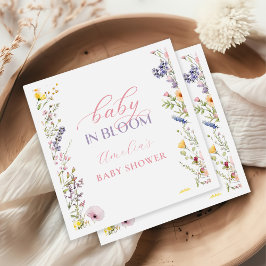 Baby in Bloom Wildblume Kinderdusche Napkins Serviette