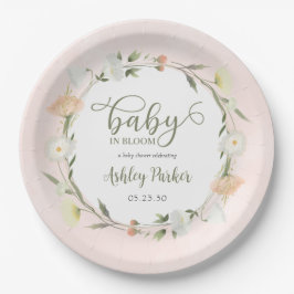 Baby in Bloom Wildblume Kinderdusche Pappteller
